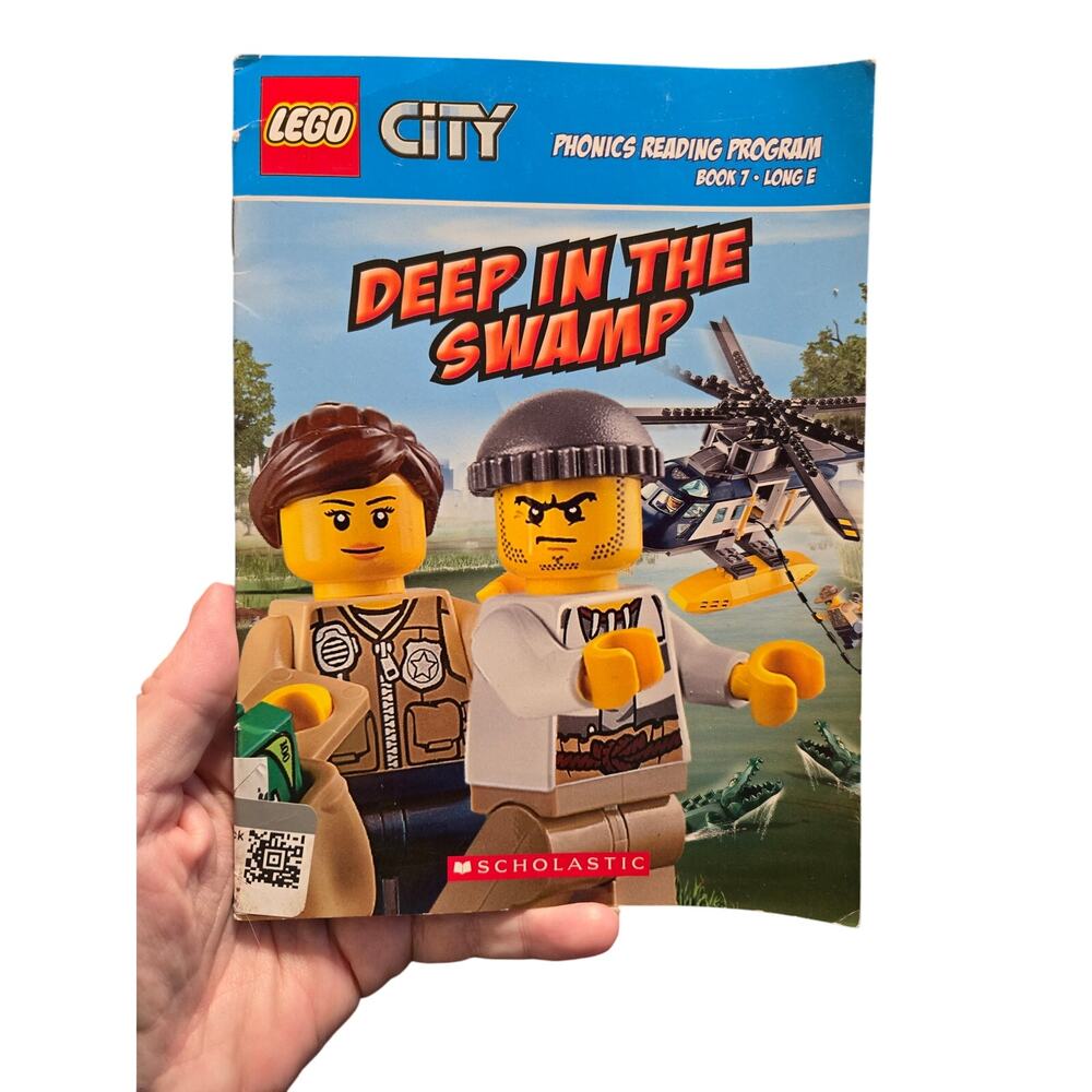 LEGO City DEEP IN THE SWAMP Phonics Reader Scholastic Book 7 Long E